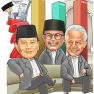 Survei elektabilitas capres yang dirilis LSI Denny JA, Prabowo unggul dari Ganjar, Sedangkan Anis tetap bertahan.