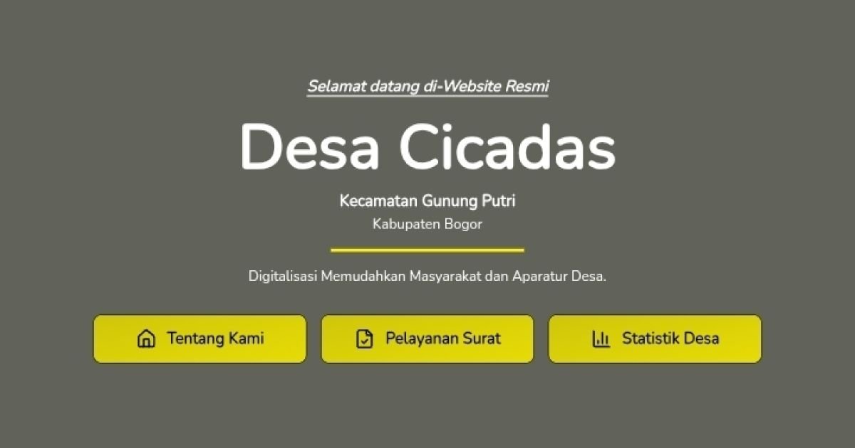 Siap Diluncurkan: Situs Resmi Desa Cicadas, Portal Informasi Terbaru Untuk Warga dan Pengunjung!