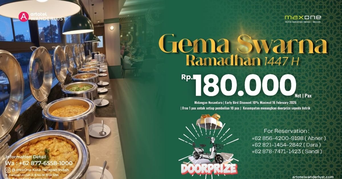 Maxone Hotel Kota Harapan Indah Hadirkan “Gema Swarna Ramadhan 1447 H”, Iftar Nusantara dengan Beragam Promo