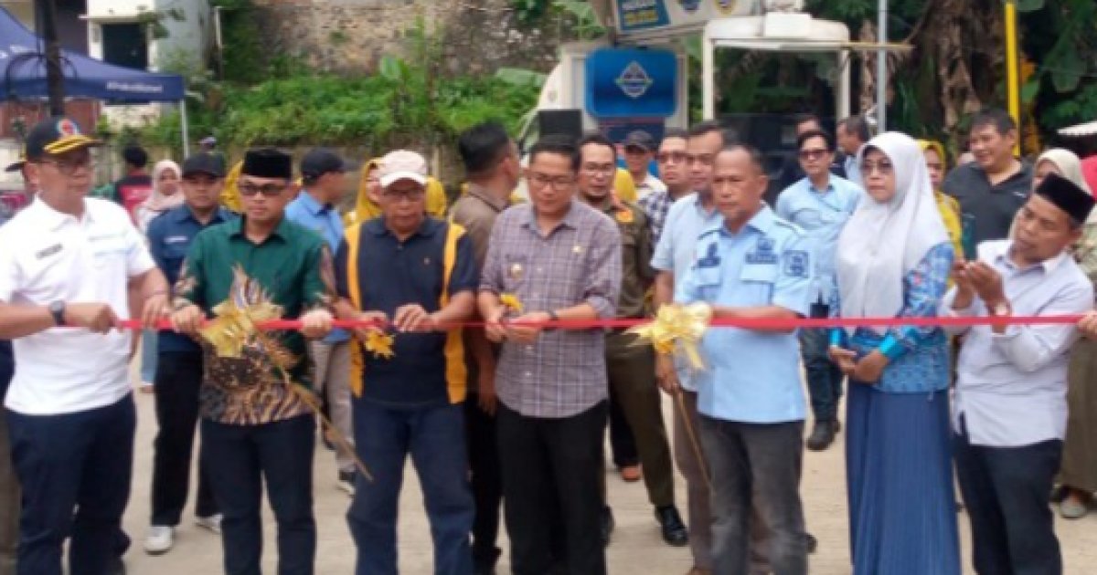 Foto peresmian Jembatan Kali Sasak Dusun 05 pada Selasa (10/02/2026).