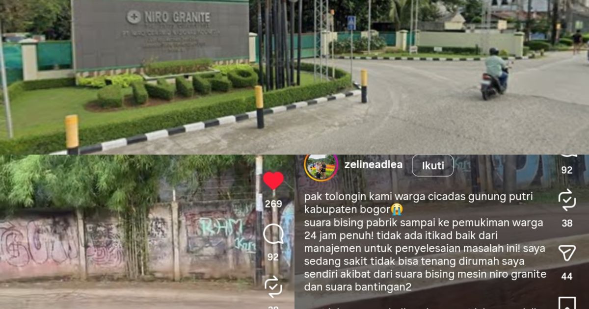 Warga Cicadas Gunung Putri Keluhkan Kebisingan Pabrik Keramik 24 Jam, Tagih Tindakan