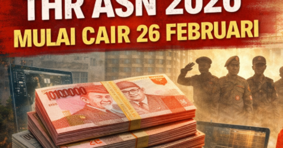 THR ASN 2026 Mulai Cair 26 Februari, Anggaran Capai Rp55 Triliun