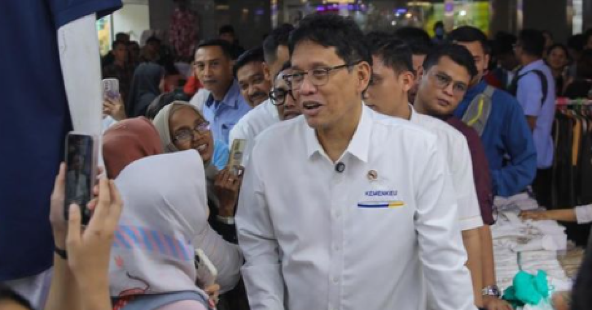 Menteri Keuangan Purbaya Yudhi Sadewa usai meninjau aktivitas perdagangan di Pasar Tanah Abang, Senin (9/3/2026): Ist