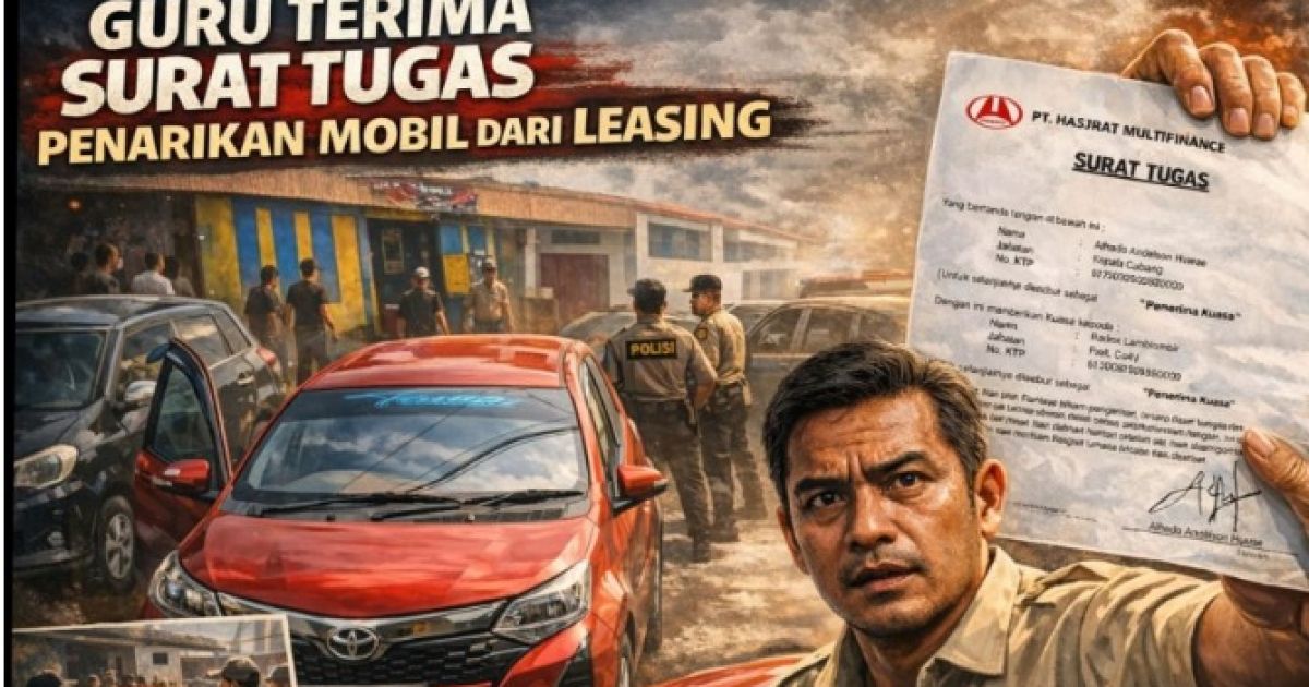 Foto Ilustrasi Oknum Guru Terima Surat Tugas Penarikan Mobil dan Leasing.