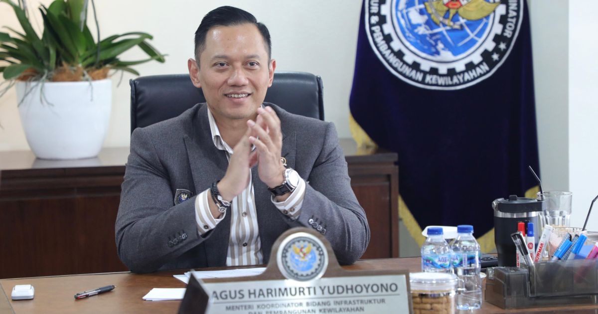 Menteri Koordinator Bidang Infrastruktur dan Pembangunan Kewilayahan Agus Harimurti Yudhoyono (AHY)