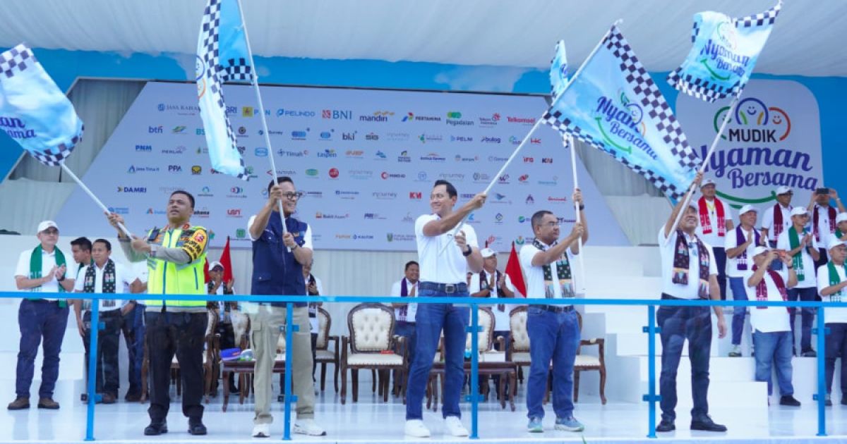 Menko AHY Berangkatkan 3.300 Pemudik  Dengan 66 Unit Bud Dari GBK dan Kantor ASDP