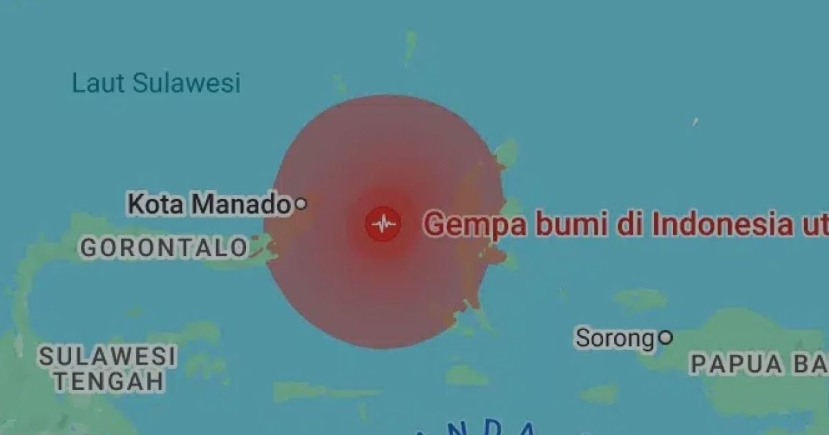 Gempa M7,6 Guncang Bitung, Tujuh Wilayah Siaga Tsunami