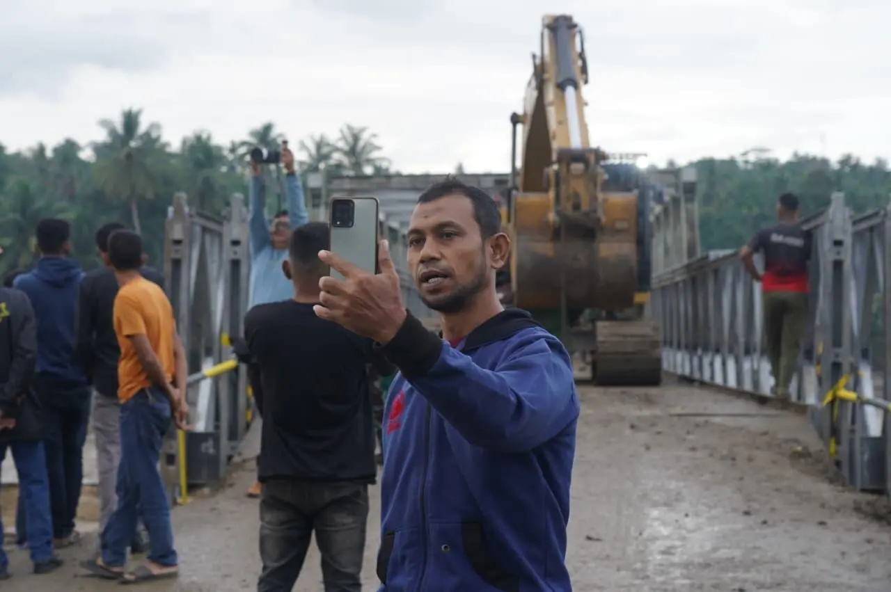 Jembatan Bailey Bireuen–Bener Meriah Fungsional, Akses Logistik Aceh Mulai Lancar