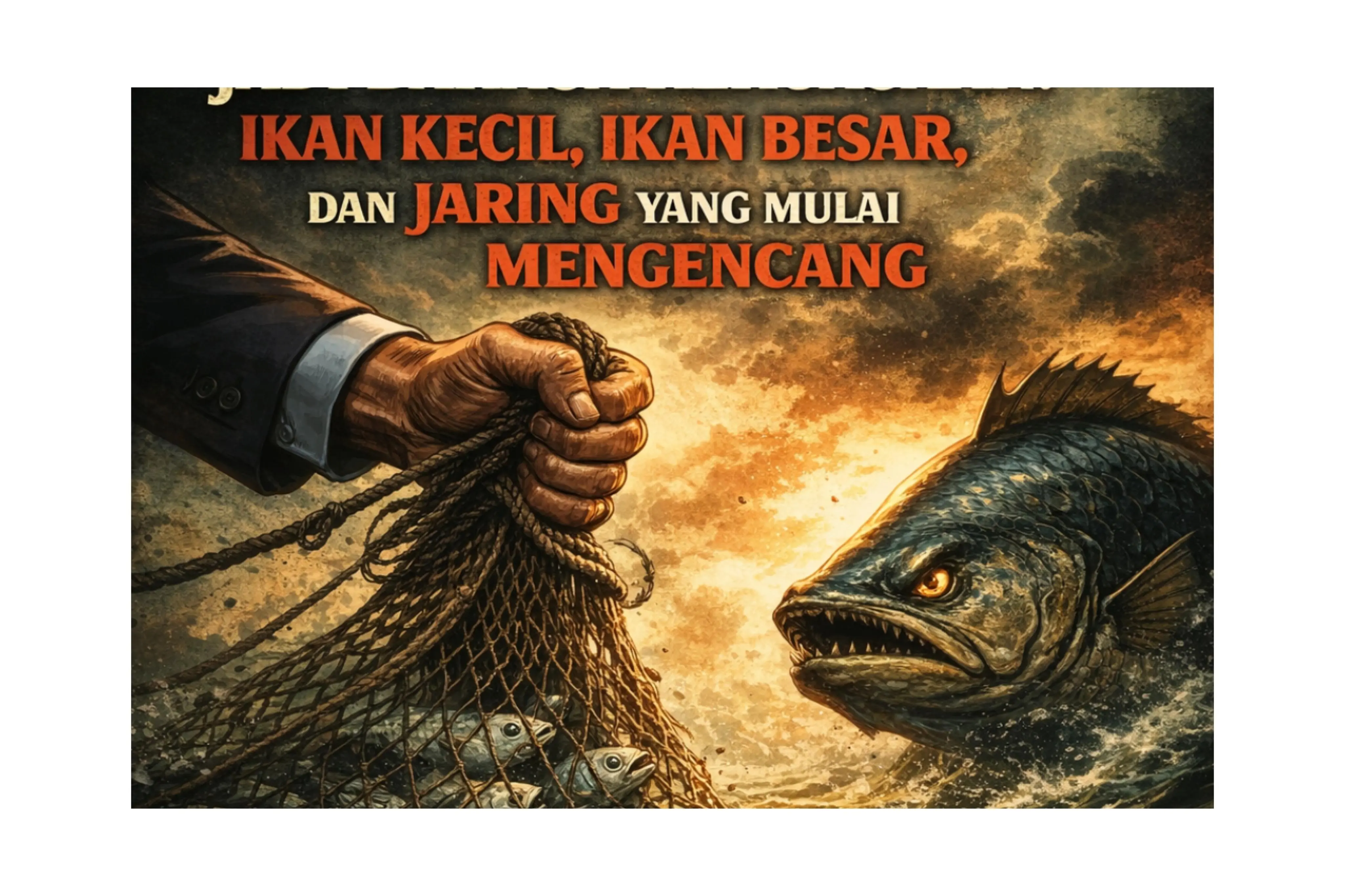 Ketika Sindiran Jadi Bahasa Kekuasaan: Ikan Kecil, Ikan Besar, dan Jaring yang Mulai Mengencang