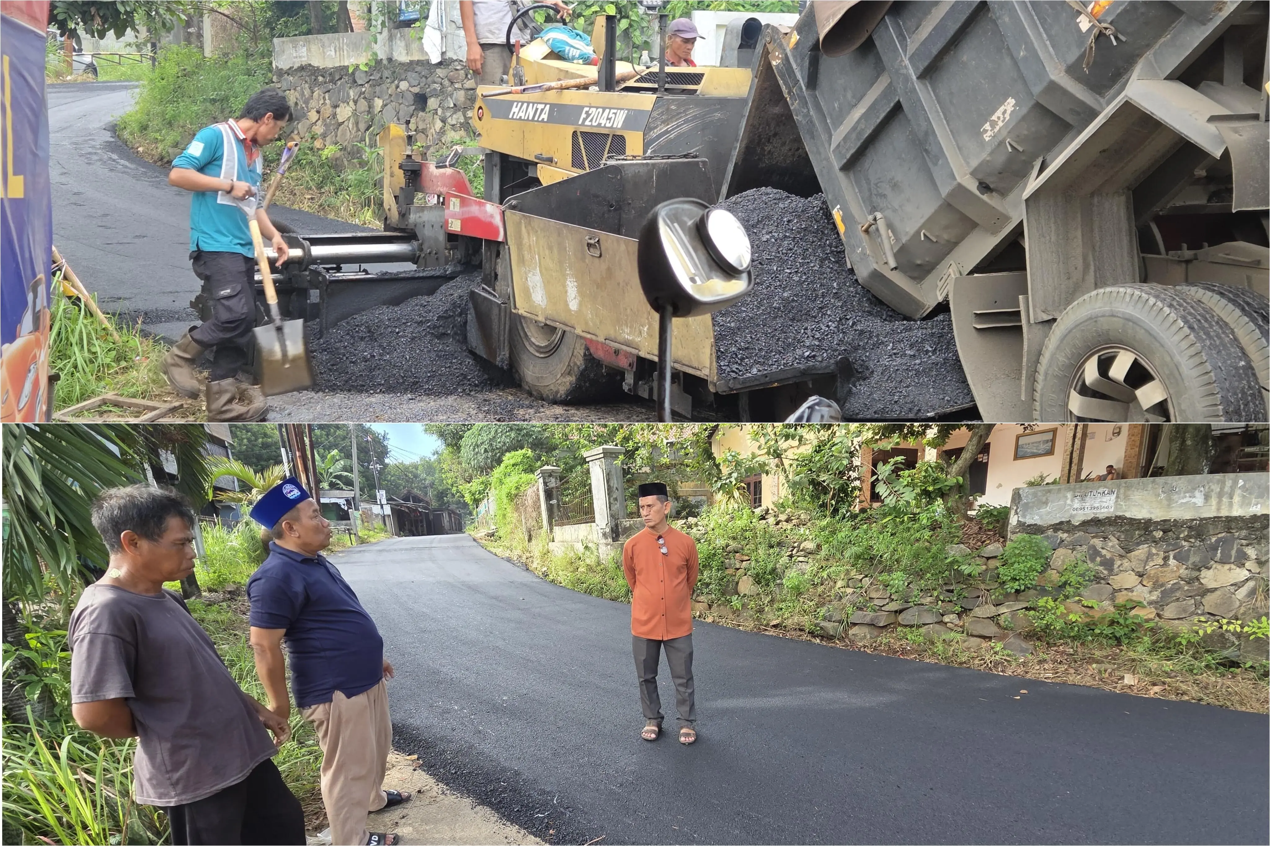 Jalan Desa Situsari Kini Mulus Berkat Dukungan Bupati Bogor Rudy Susmanto