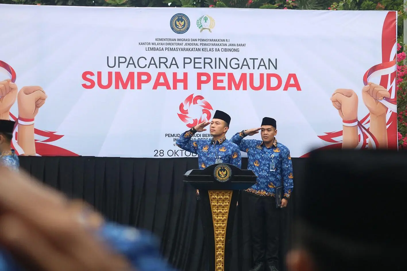 Lapas Cibinong Gelar Upacara Hari Sumpah Pemuda ke-97, Kobarkan Semangat Persatuan dan Nasionalisme