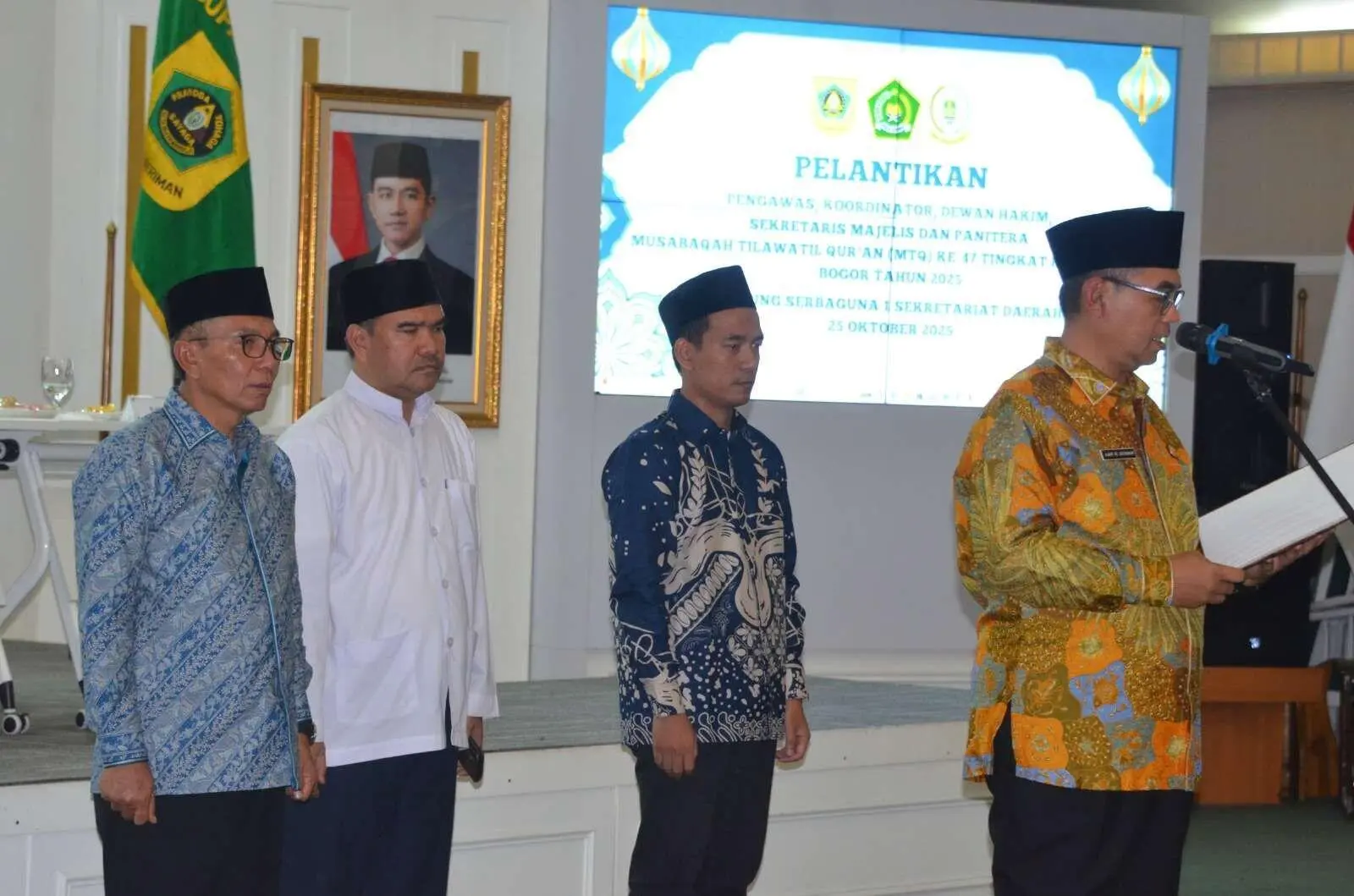 Sekda Bogor Lantik Dewan Hakim MTQ ke-47, Ajak Wujudkan Generasi Qurani dan Berakhlak