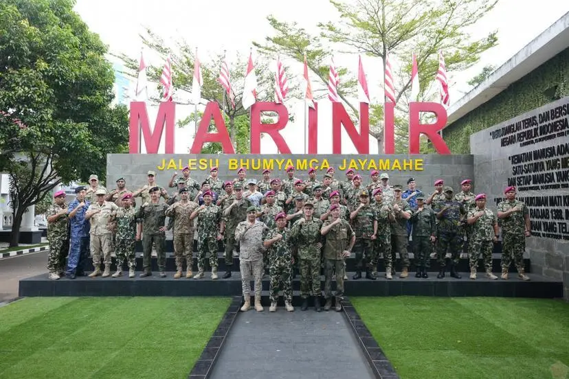 Korps Marinir Terima Kunjungan Atase Pertahanan Negara Sahabat Jelang HUT ke-80