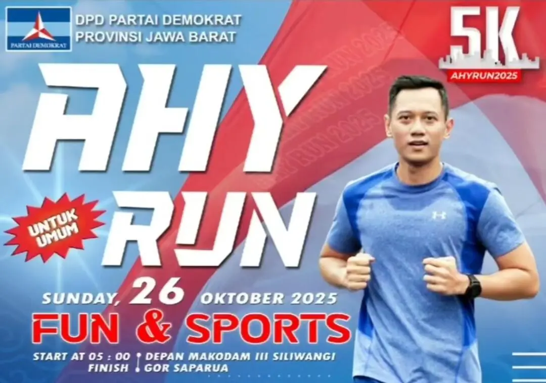 AHY RUN 2025 Siap Digelar di Bandung, Sediakan 5 Paket Umrah untuk Peserta Beruntung