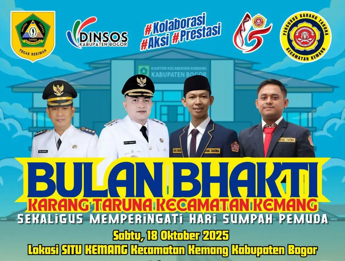 Bulan Bhakti Karang Taruna Kecamatan Kemang, Wujud Kolaborasi dan Aksi Nyata Pemuda Bogor