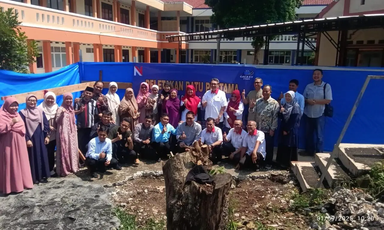 Galaxy Stars Bogor dan YPKMK Nusantara Bangun GOR Basket Semi Indoor di SMK Analis Kimia Nusa Bangsa