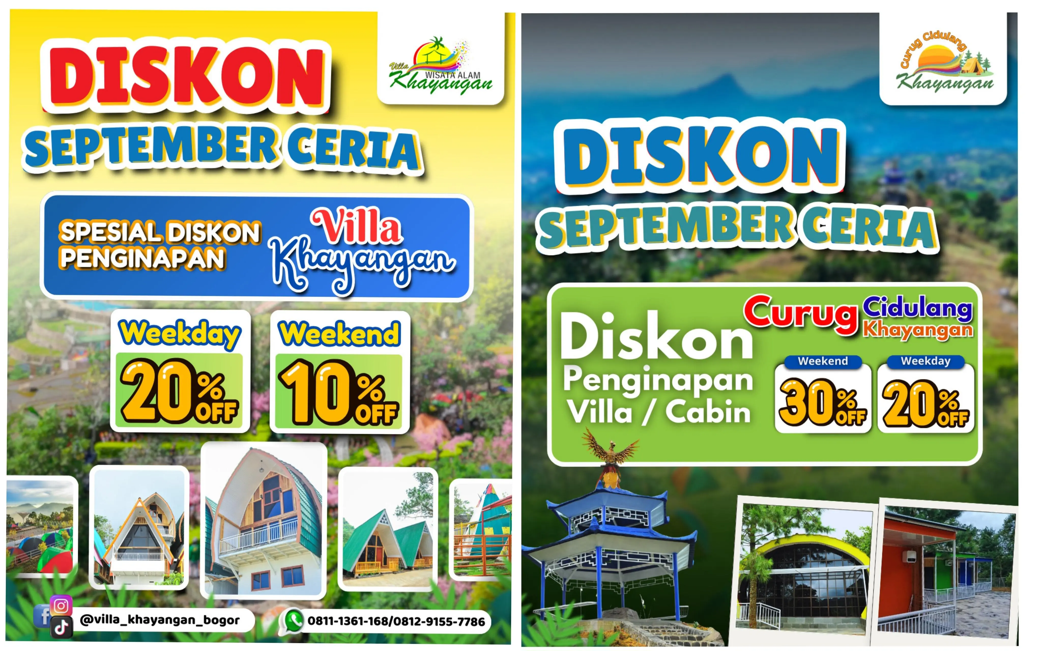 September Ceria: Diskon Penginapan Villa Khayangan dan Curug Cidulang, Hemat Sampai 30%