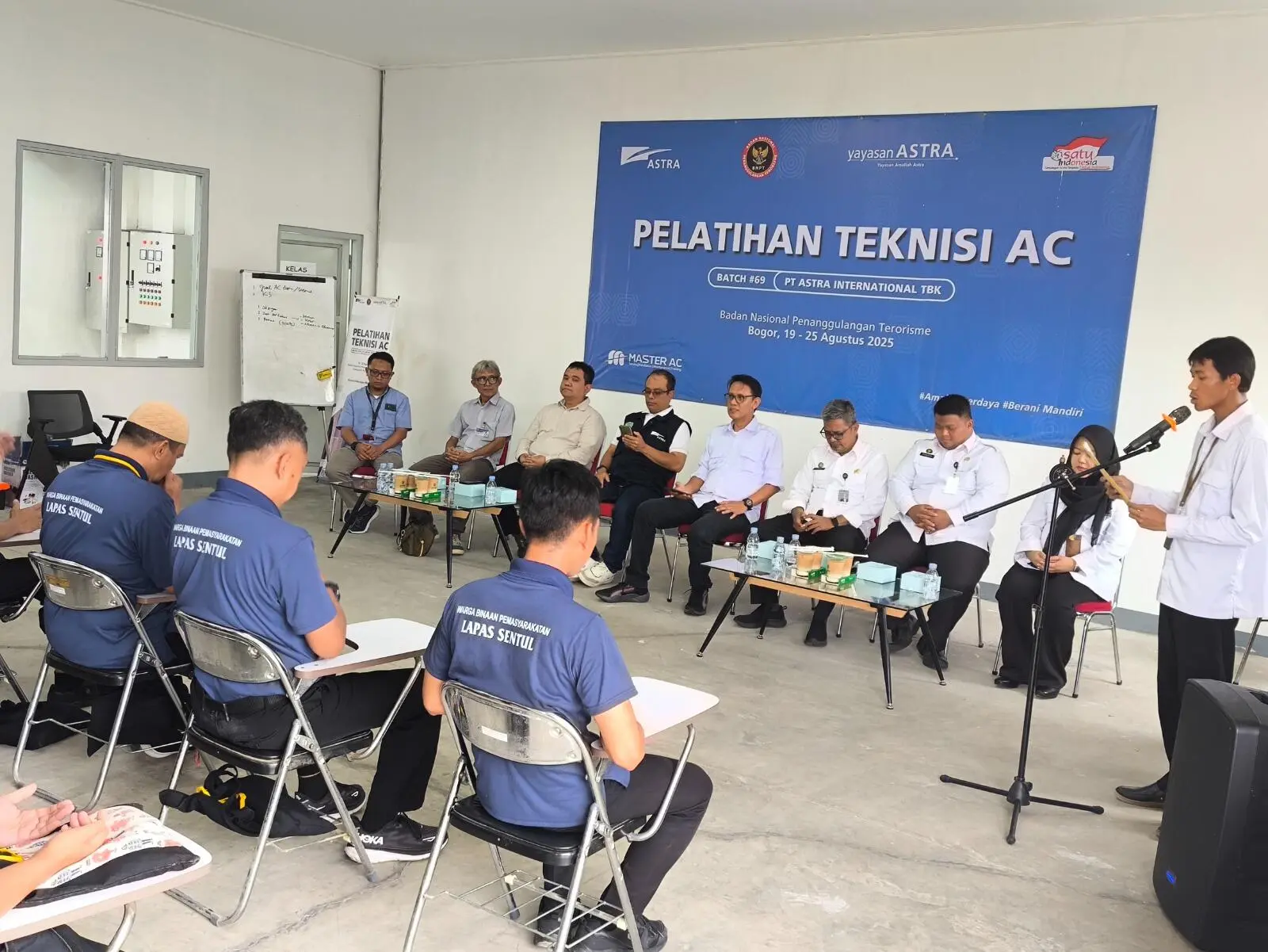 18 Warga Binaan Terorisme di Lapas Sentul Ikuti Pelatihan Teknisi AC Bersama BNPT dan Astra