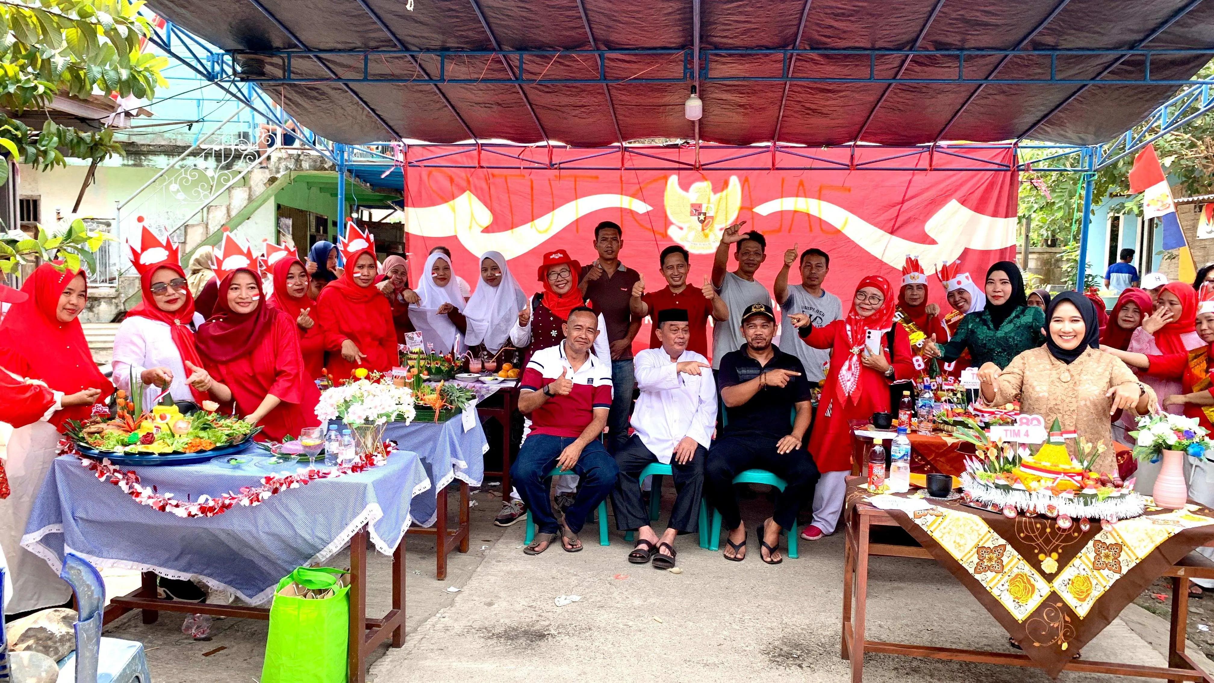 Lomba Tumpeng Warnai HUT RI ke-80 di Desa Cicadas Gunungputri Bogor