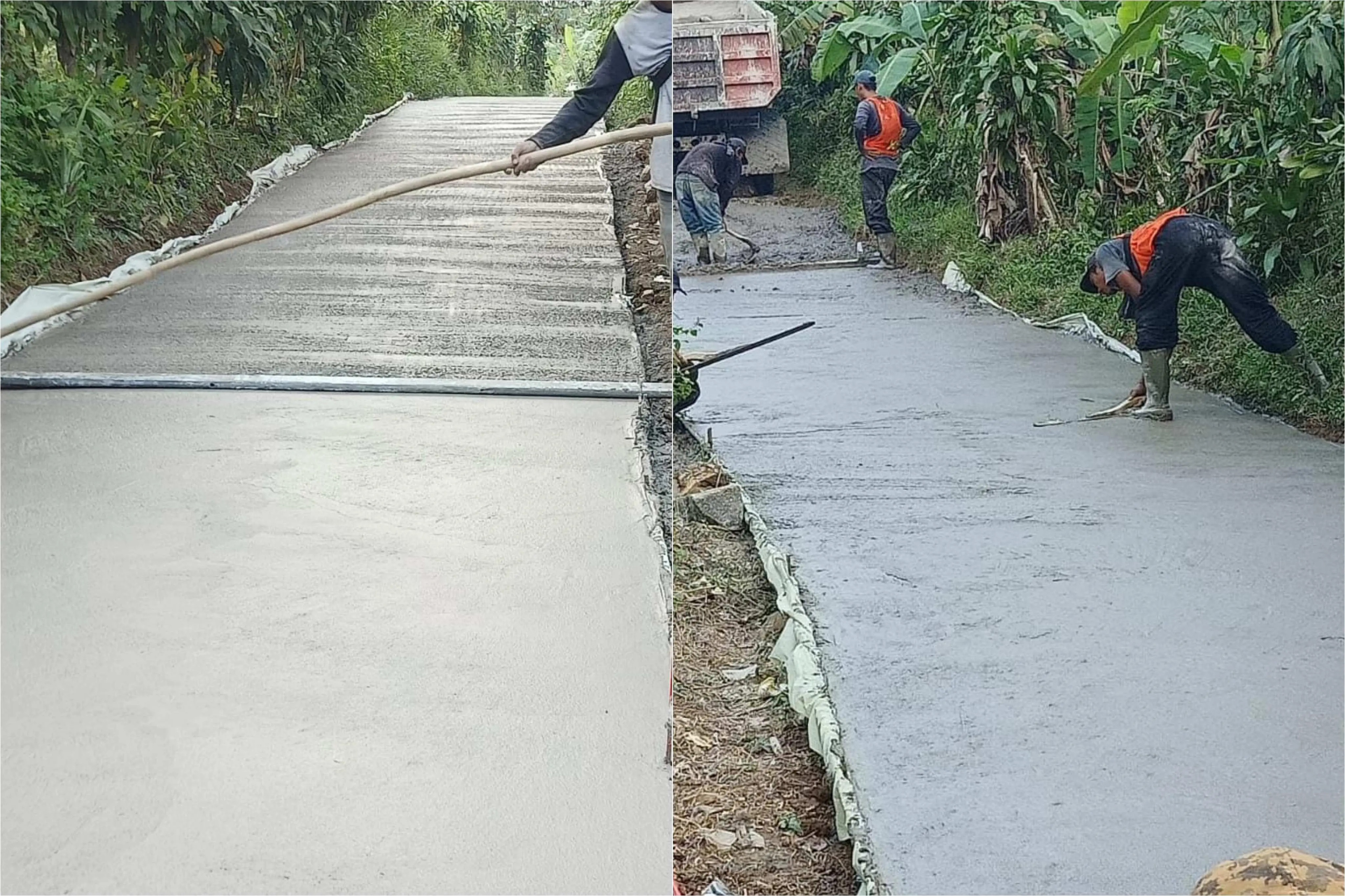Betonisasi Jalan di Desa Pabuaran Sukamakmur Disambut Antusias Warga