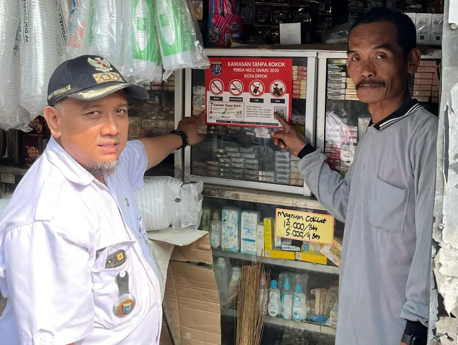 Kelurahan Pondok Jaya dan Dinkes Depok Gencarkan Sosialisasi Kawasan Tanpa Rokok di Kampung Binaan KTR