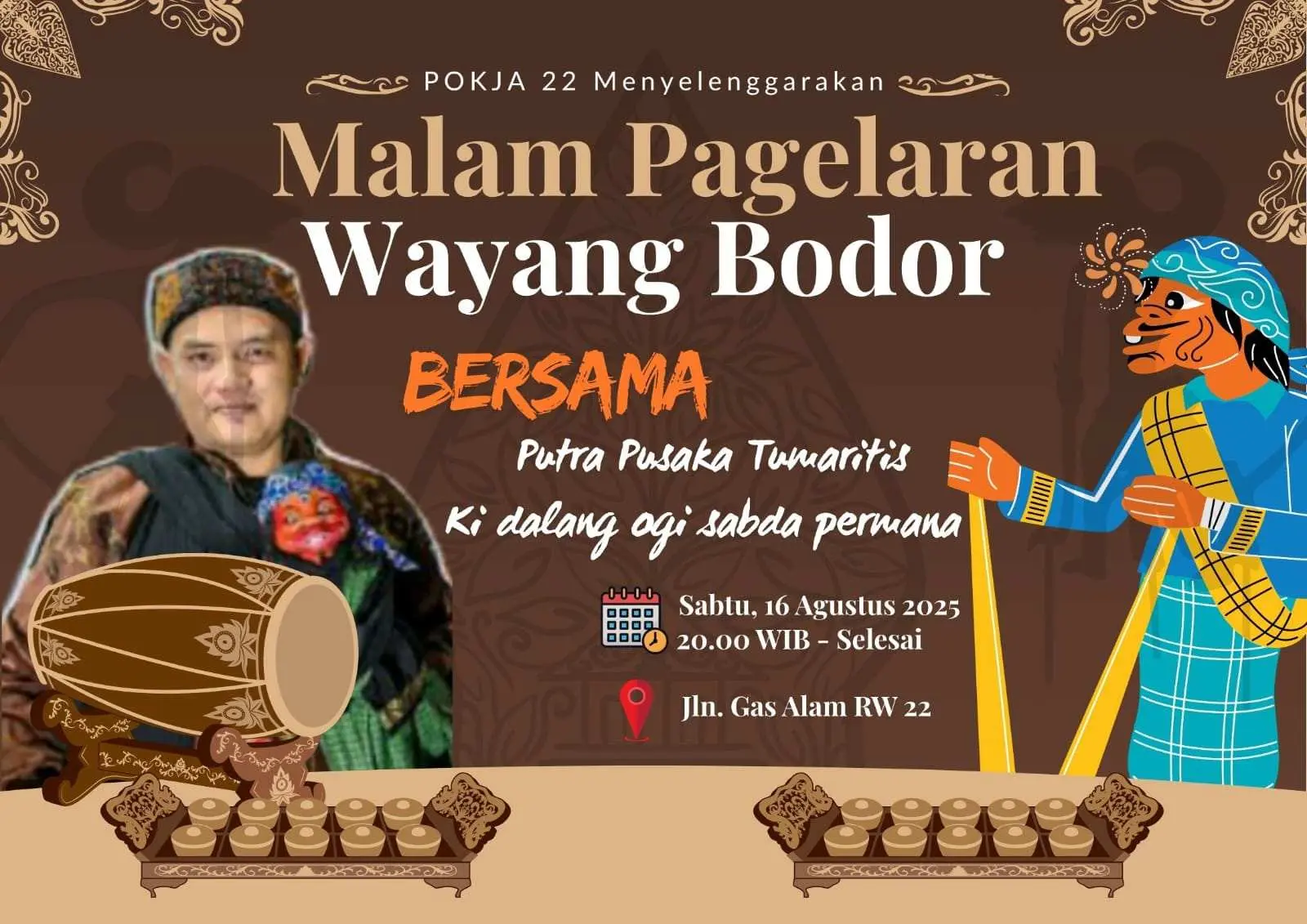 POKJA 22 Gelar Turnamen Mobile Legends dan Pagelaran Wayang Bodor Sambut Hari Kemerdekaan RI ke-80