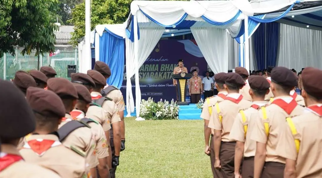 Warga Binaan Lapas Cibinong Semarakkan Perkemahan Pramuka Sambut Hari Pramuka ke 64
