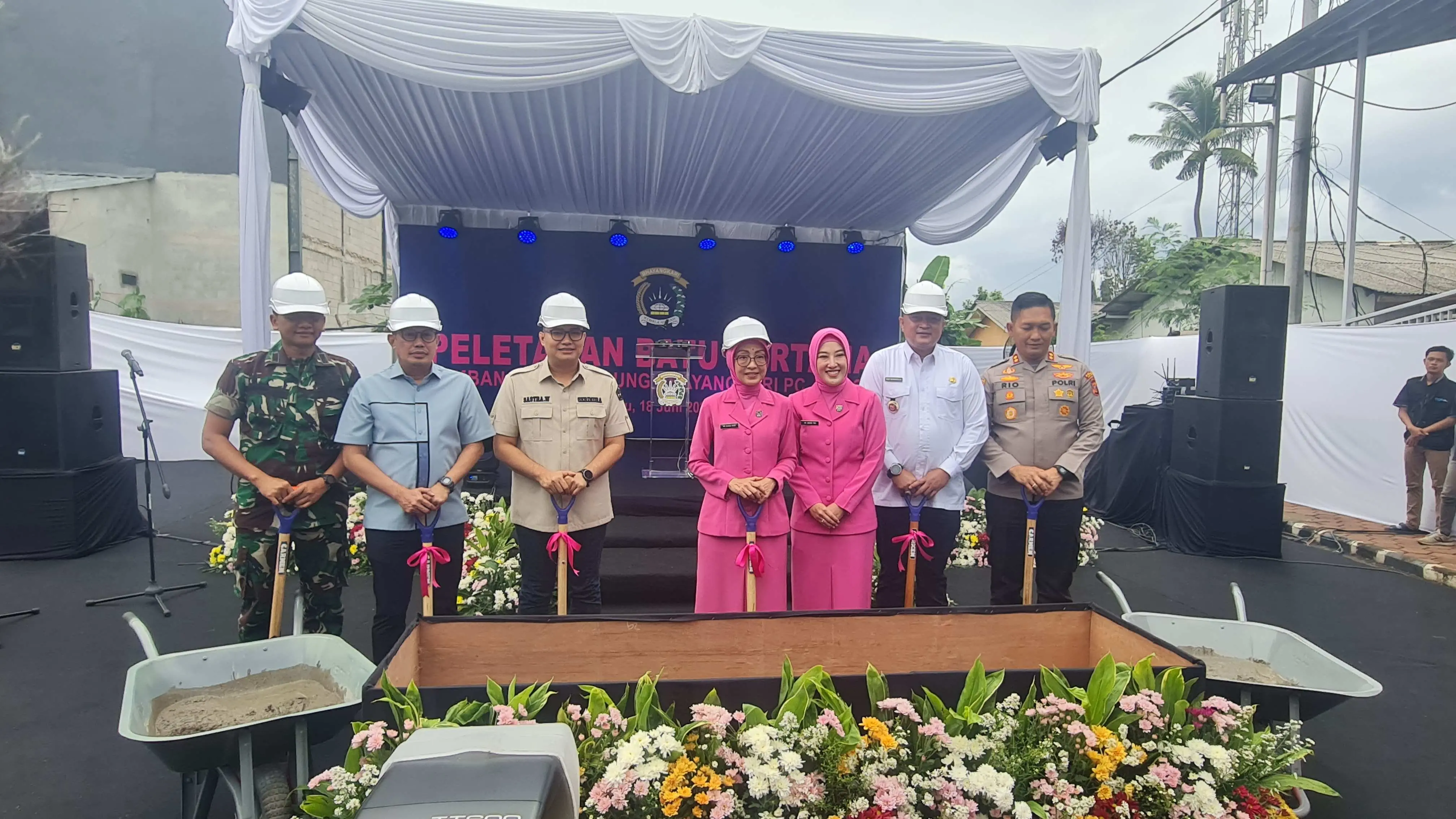 Peletakan Batu Pertama Gedung Bhayangkari PC Bogor, Simbol Komitmen Kuat Keluarga Polri