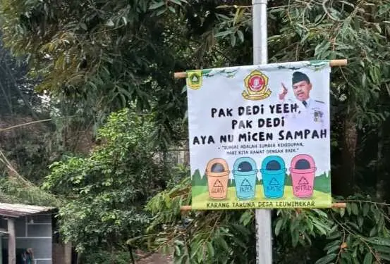 Karang Taruna Leuwimekar Pasang Spanduk Kreatif Anti-Sampah: Bawa Nama Dedi Mulyadi Demi Edukasi Warga