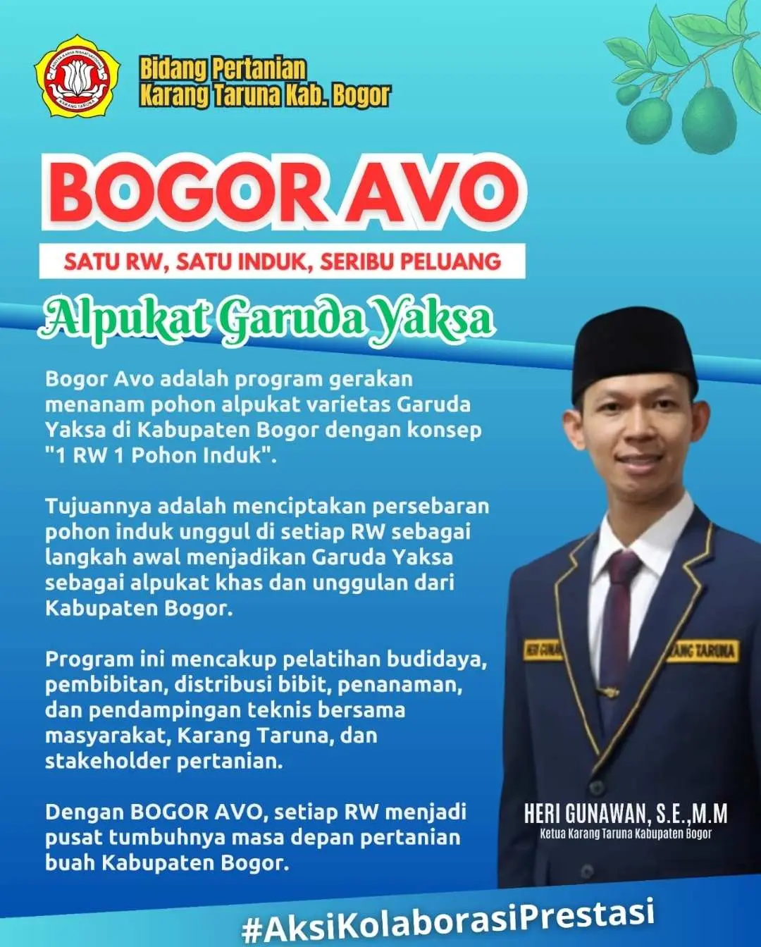 Karang Taruna Kabupaten Bogor Luncurkan Program BOGOR AVO: Gerakan 1 RW 1 Pohon Induk Alpukat Garuda Yaksa