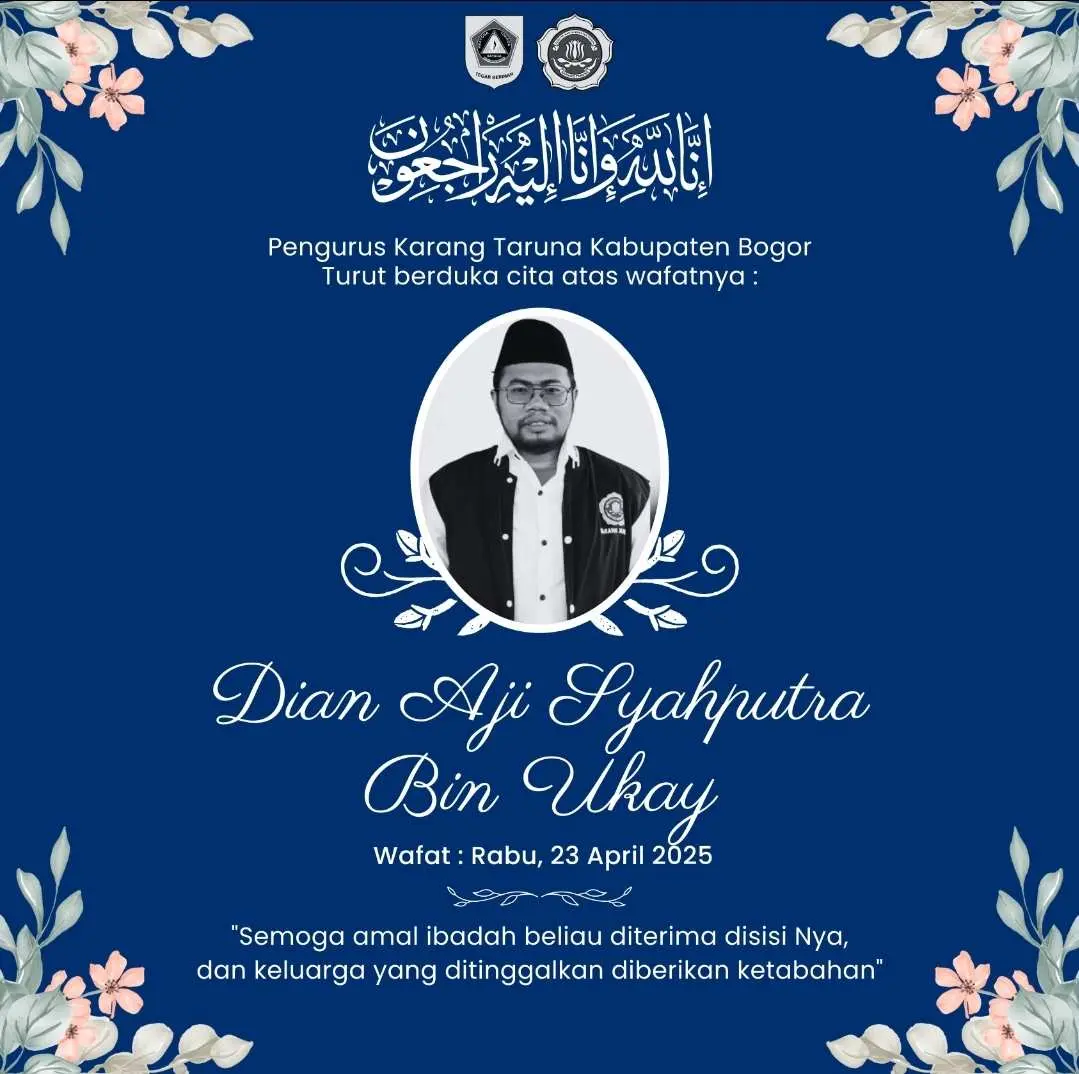 Ketua Karang Taruna Klapanunggal, Dian Aji Saputra, Tutup Usia