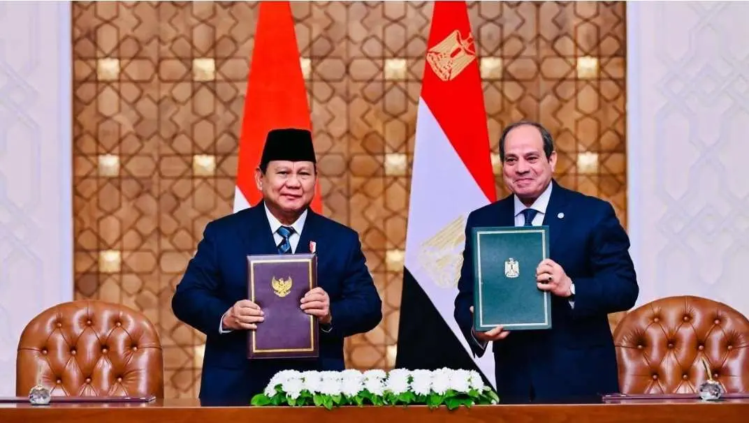 Indonesia–Mesir Sepakati Kemitraan Strategis, Presiden Prabowo dan Presiden El-Sisi Tandatangani Pernyataan Bersama di Kairo