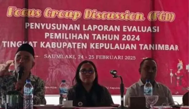 KPU Kepulauan Tanimbar Gelar FGD Evaluasi Pemilihan 2024: Tingkatkan Kualitas Pilkada