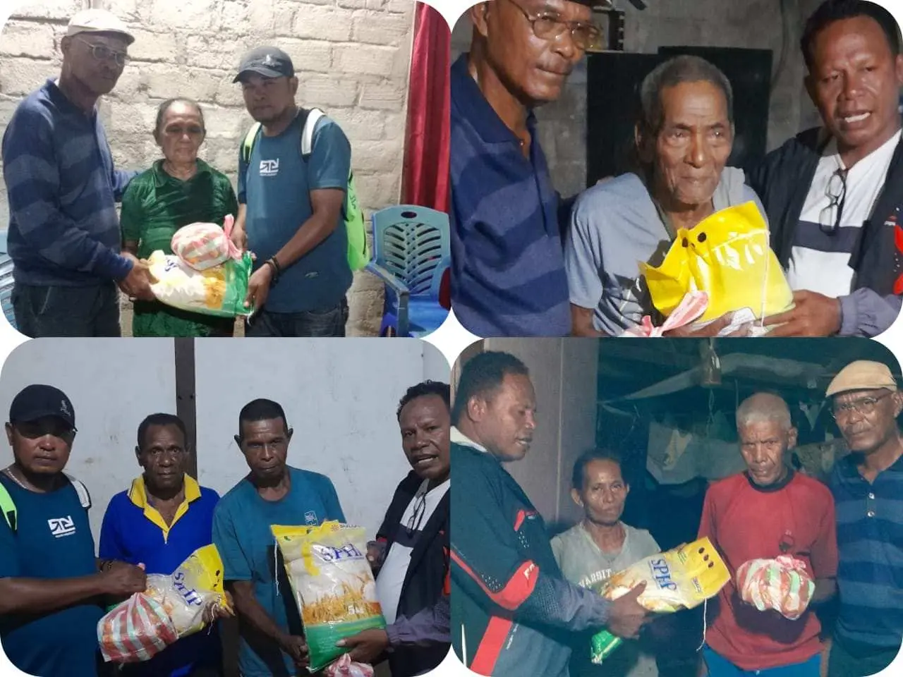 Jems Masela Bagikan Beras Untuk Lansia di Desa Alusi Tamrian