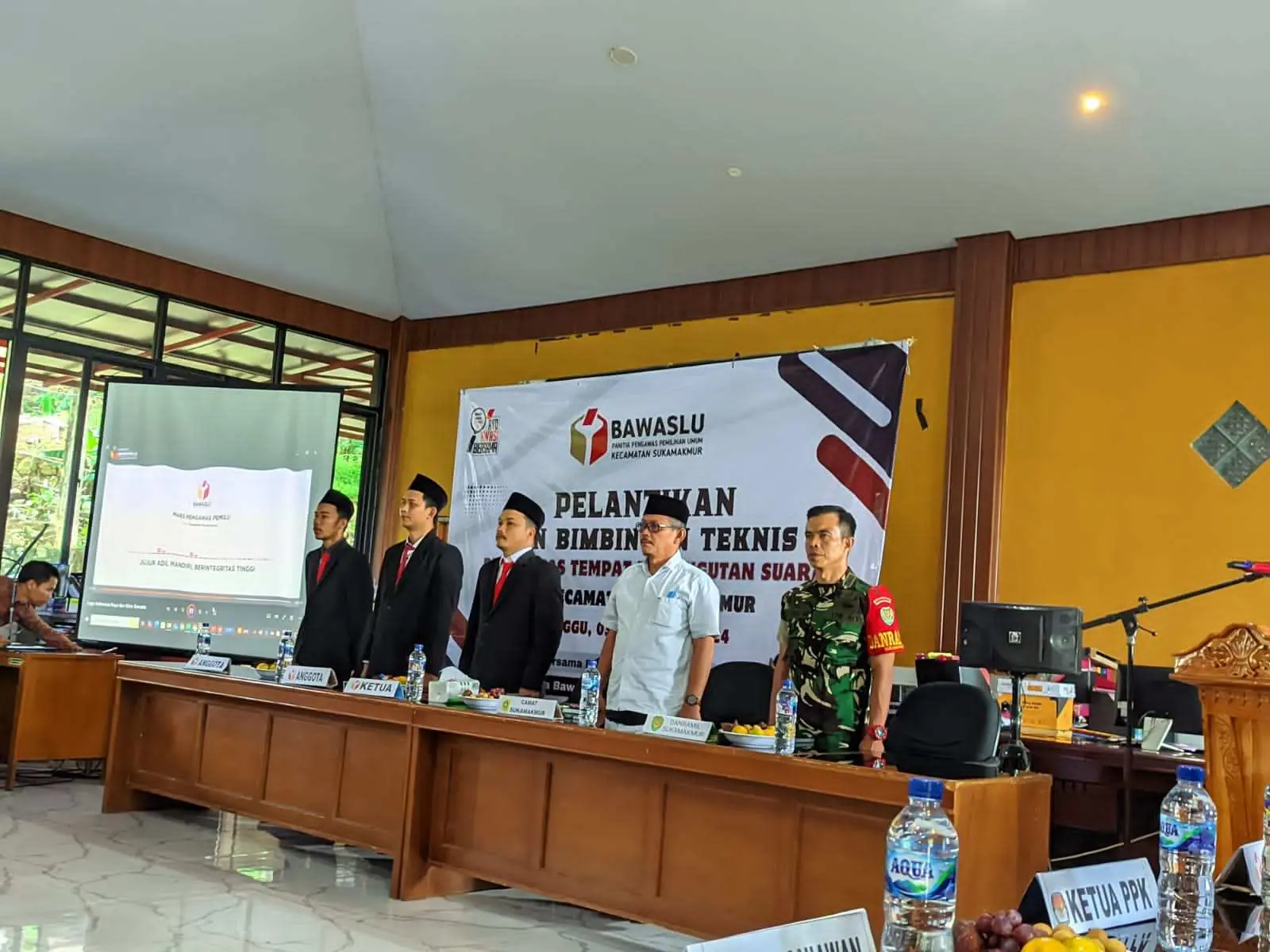 125 Pengawas Tempat Pemungutan Suara (PTPS) Pilkada Serentak 2024 di Kecamatan Sukamakmur Dilantik