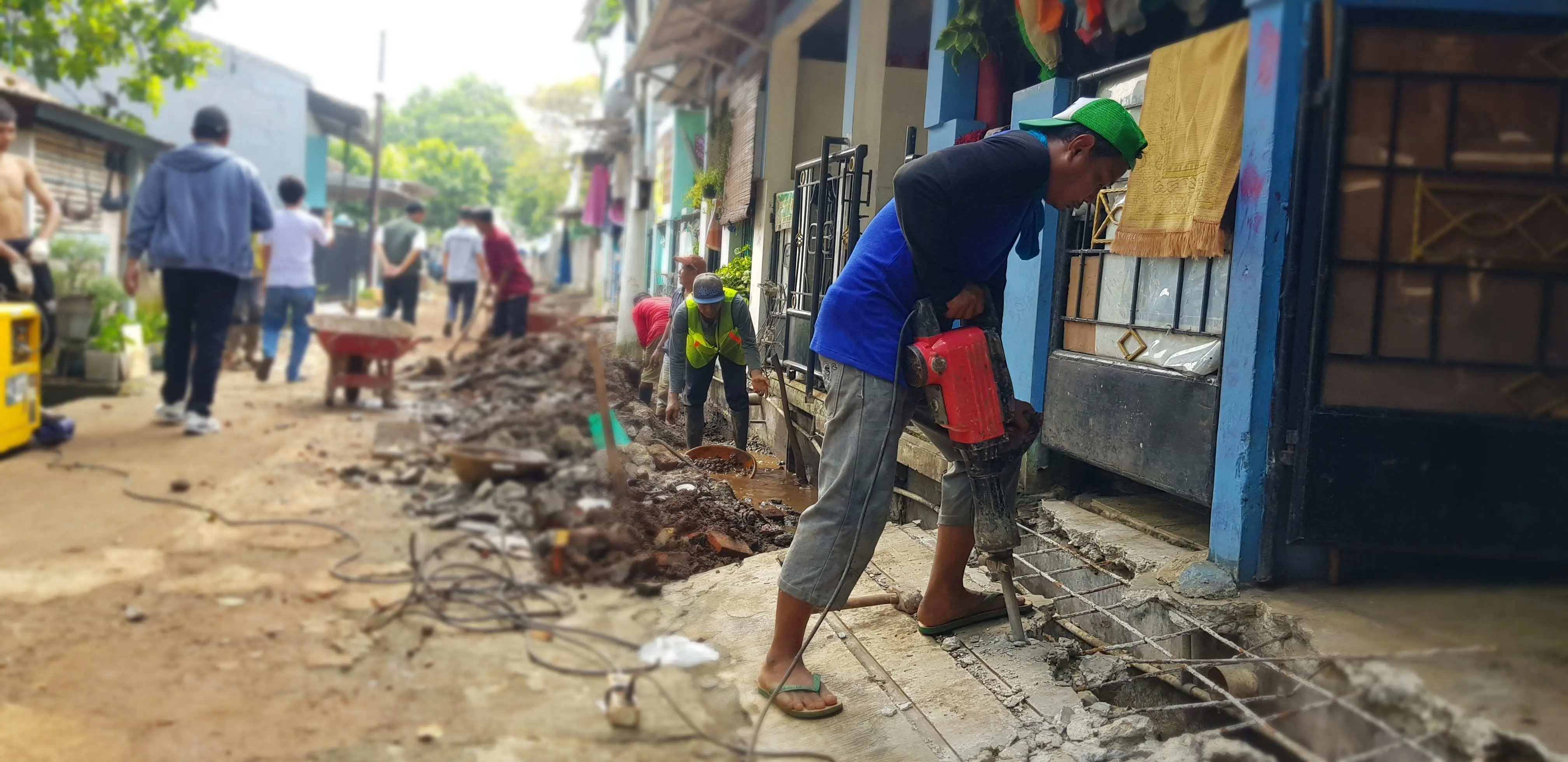 Melalui Dana Desa, Pemdes Ciangsana Realisasikan Pembangunan Infrastruktrur