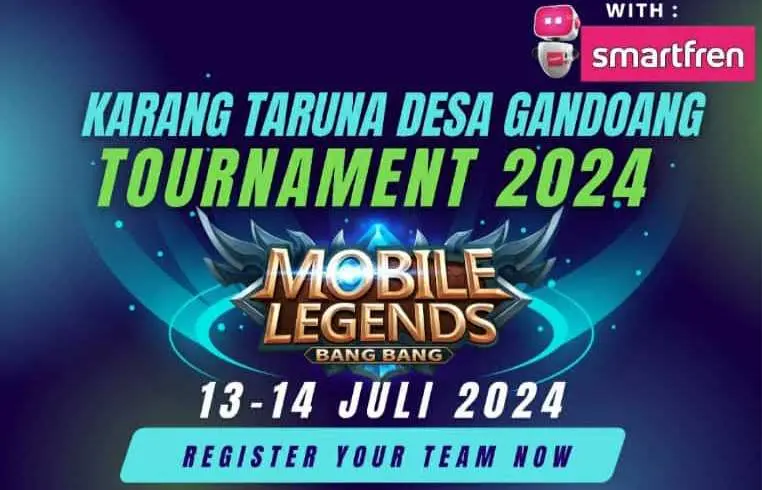 Turnamen Mobile Legends Karang Taruna Desa Gandoang 2024 dibuka! 