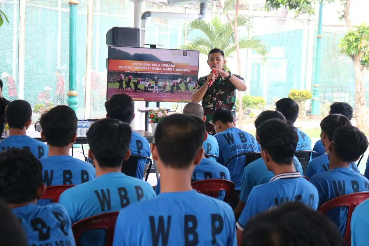 Abituren Akmil Melaksanakan Penyuluhan Wawasan Kebangsaan di Lapas Cibinong