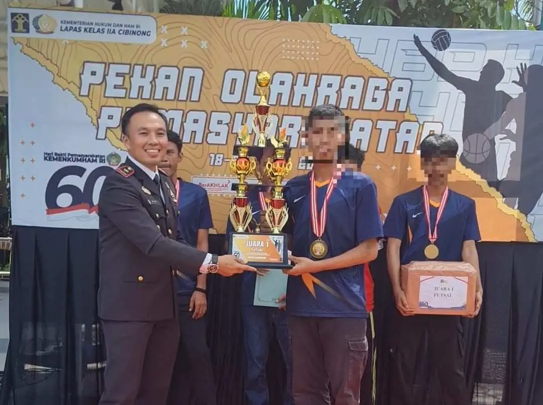 Puncak Hari Bhakti Pemasyarakatan Ke - 60,  Wisnu Hani Berikan Apresiasi kepada Pemenang Pekan Olahraga