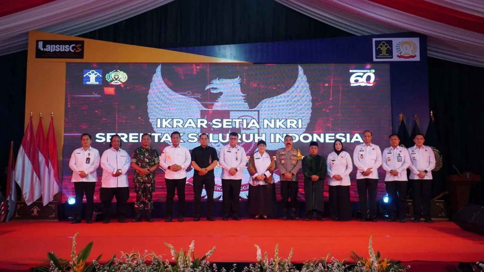 Ikrar NKRI WBP Tindak Pidana Terorisme Secara Serentak di Lapsus Kelas IIA Gunung Sindur