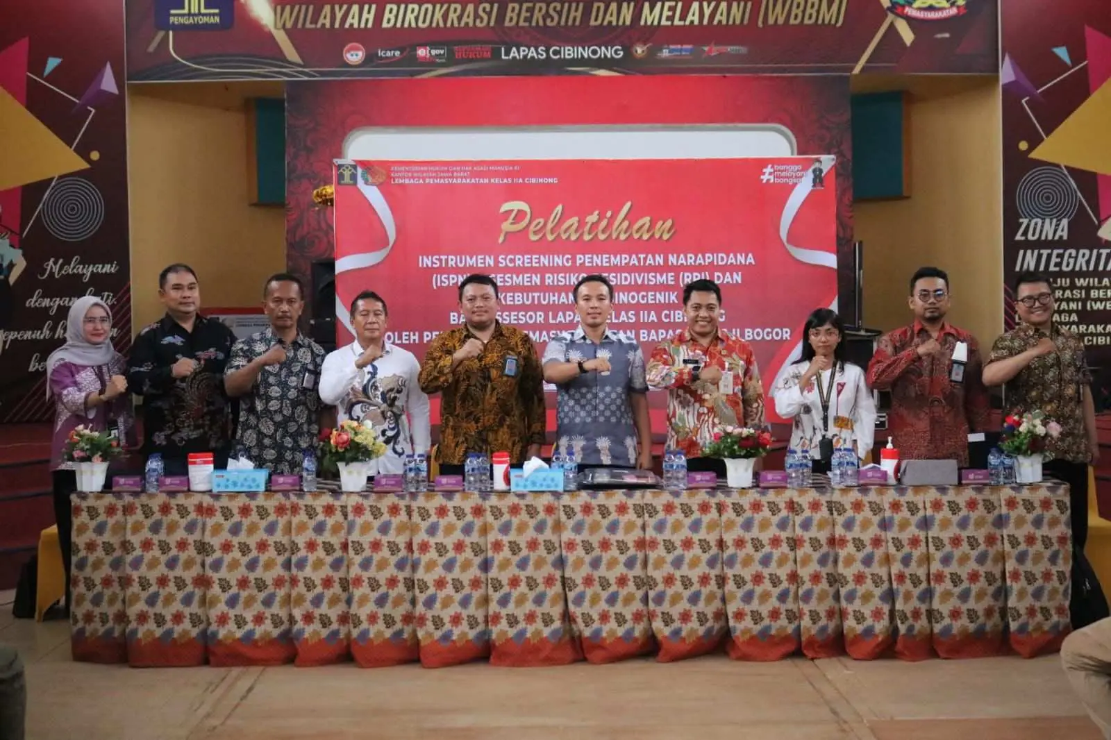 Tingkatkan Wawasan, Petugas Lapas Cibinong Ikuti Pelatihan Instrumen Screening, Asesmen Risiko dan Kriminogenik Warga Binaan