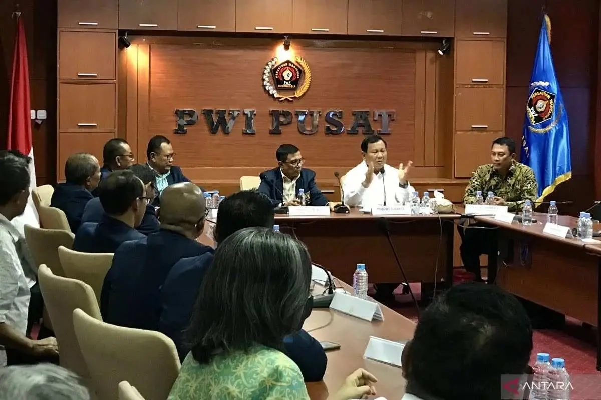 Prabowo Melakukan Kunjungan Dialog Bersama Para Pengurus PWI Pusat