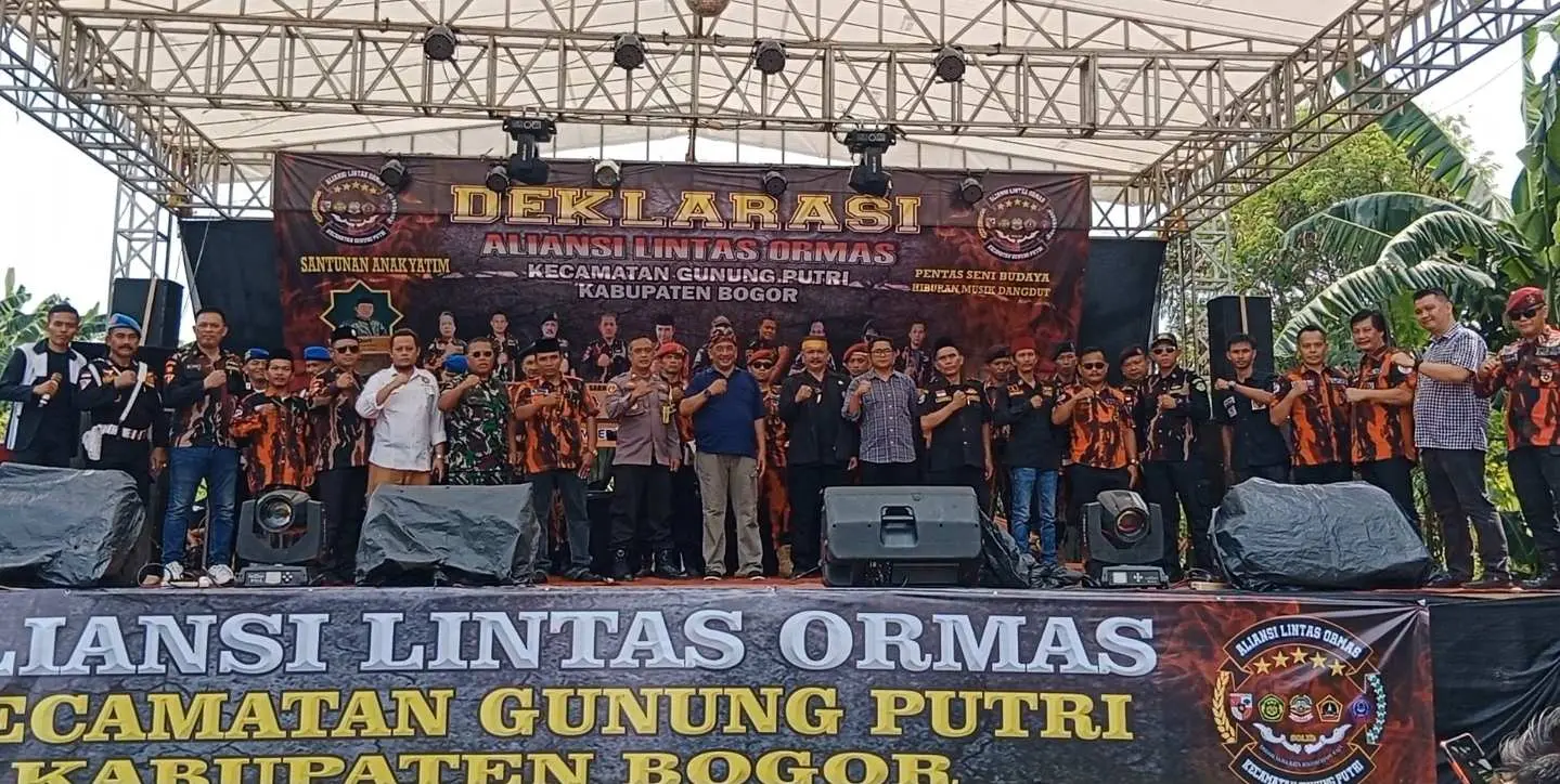 Lima Ormas Dikecamatan Gunung Putri Menggelar Deklarasi Aliansi Lintas Ormas