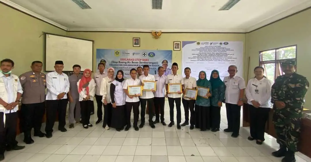 Guna meningkatkan Kesehatan, 5 Desa dikecamatan Sukamakmur Gelar Deklarasi ODF