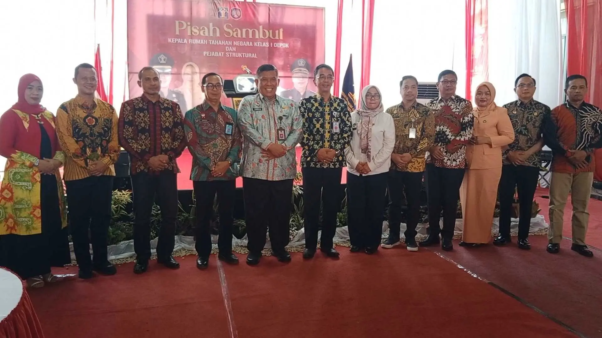 Lepas sambut Rutan Kelas 1 Depok yang dihadiri Kakanwil Jabar, Lamarta Surbakti siap lanjutkan program dirutan depok