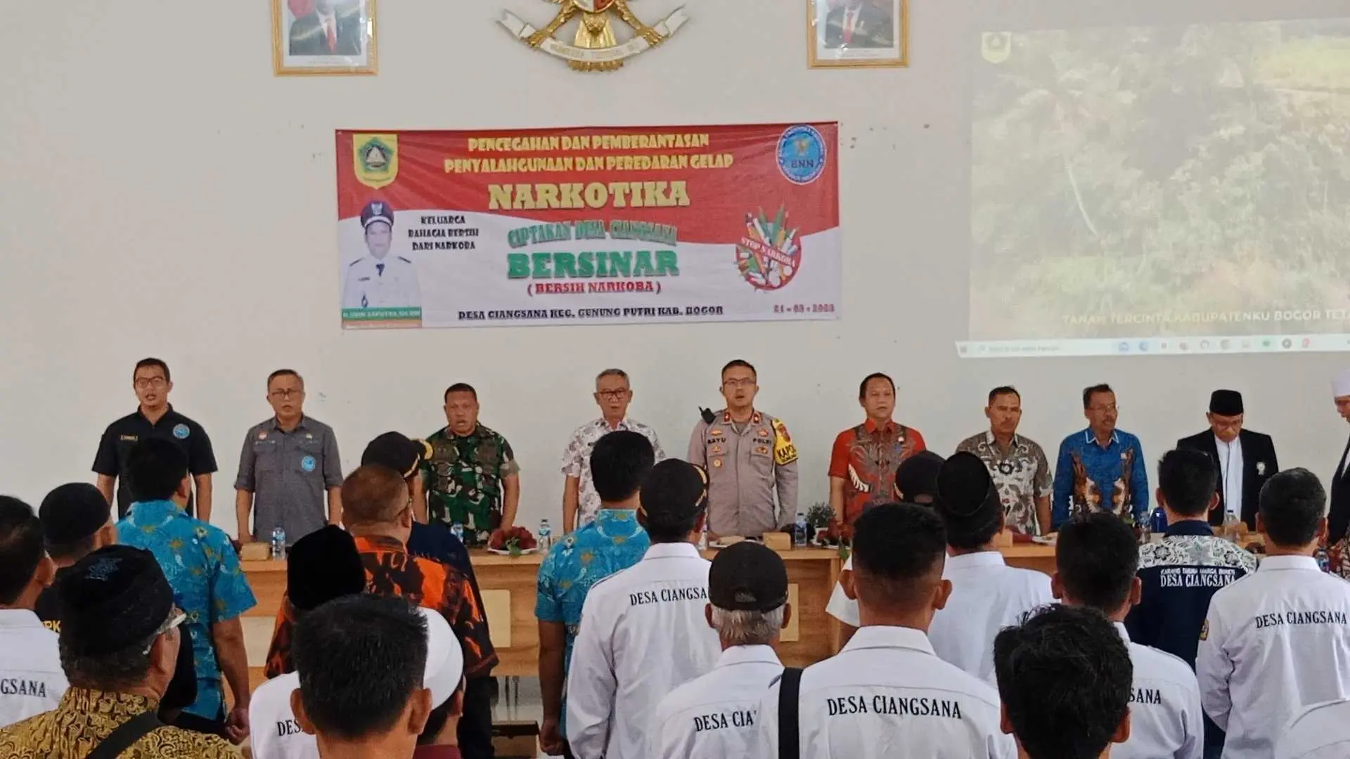 Deklarasi Pengukuhan Desa Bersinar di Desa Ciangsana Kecamatan Gunung Putri.