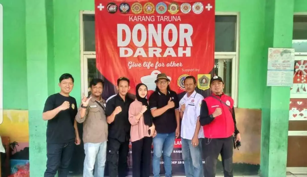 Kolaborasi Komunitas JALUR dan Karang Taruna, Gelar Baksos Donor Darah.