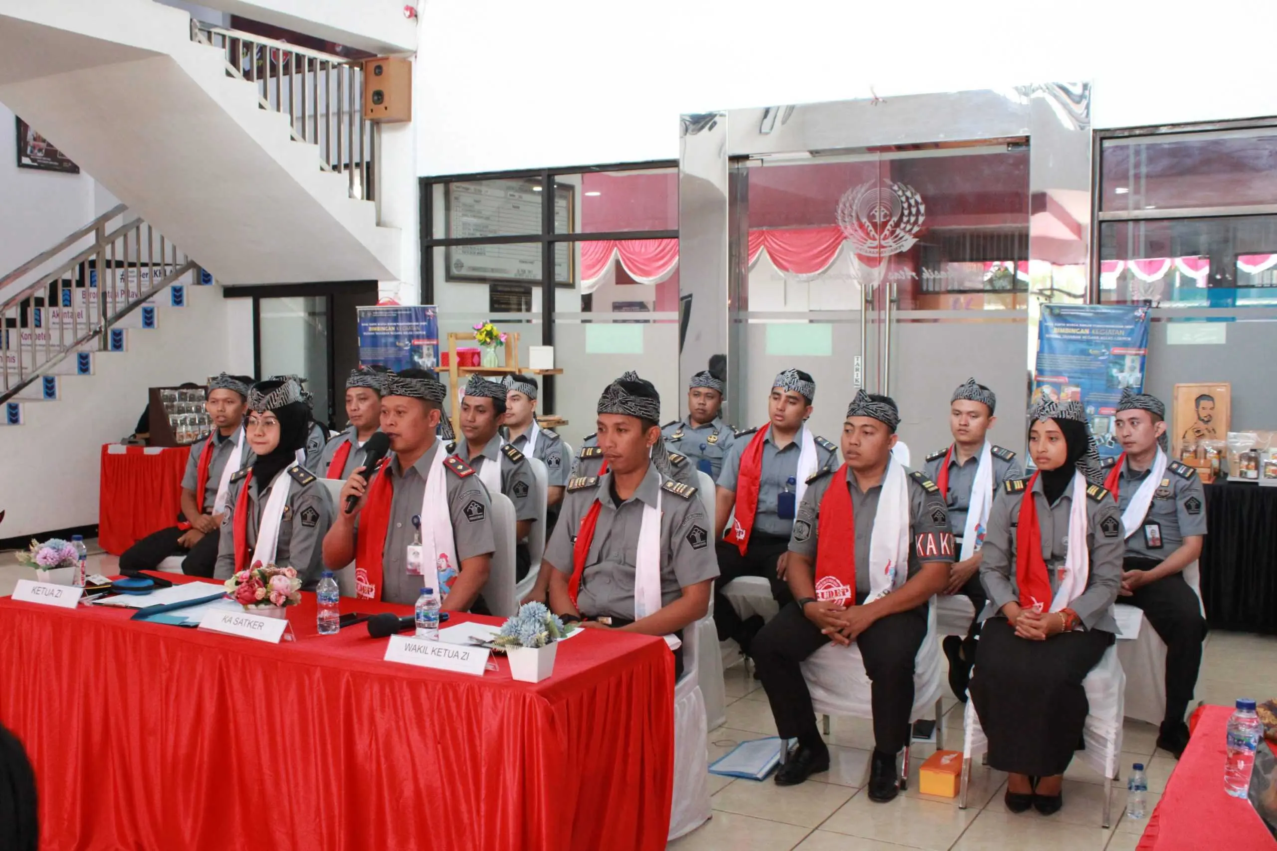 Rutan Depok beserta Pokja WBK/WBBM ikuti Desk Evaluasi Penilaian Mandiri.