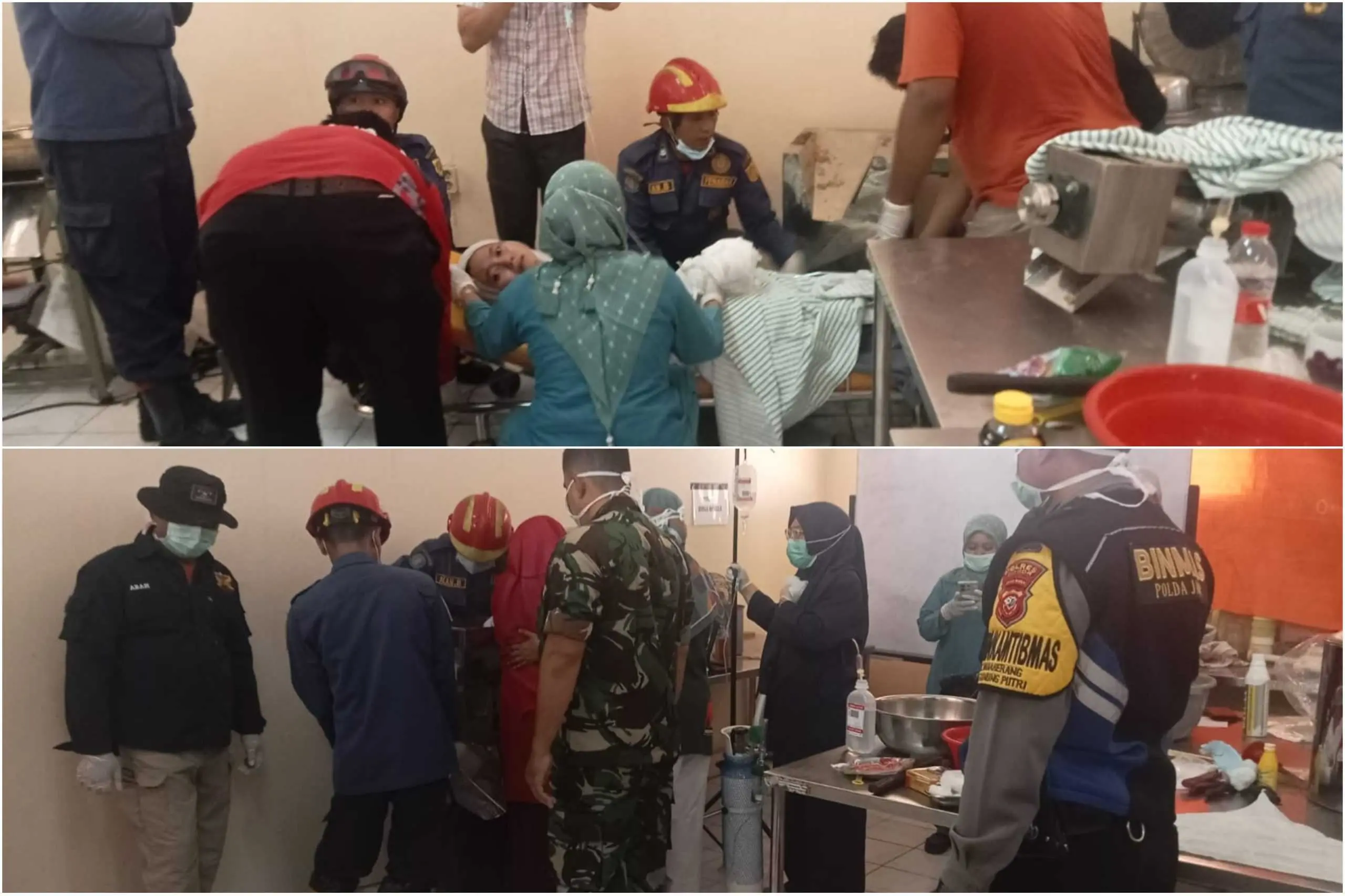 Akibat kelalaian, Tangan Siswi SMKN 1 Gunungputri Terjepit Mesin Giling Jahe.