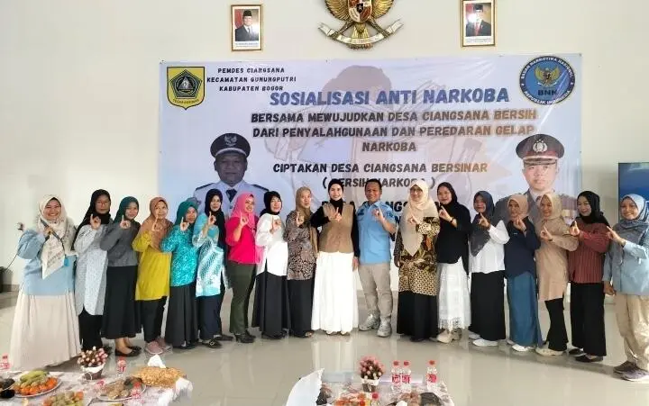 Pemdes Ciangsana Gandeng Muspika dan BNNK Bogor Gelar Sosialisasi Anti-Narkoba